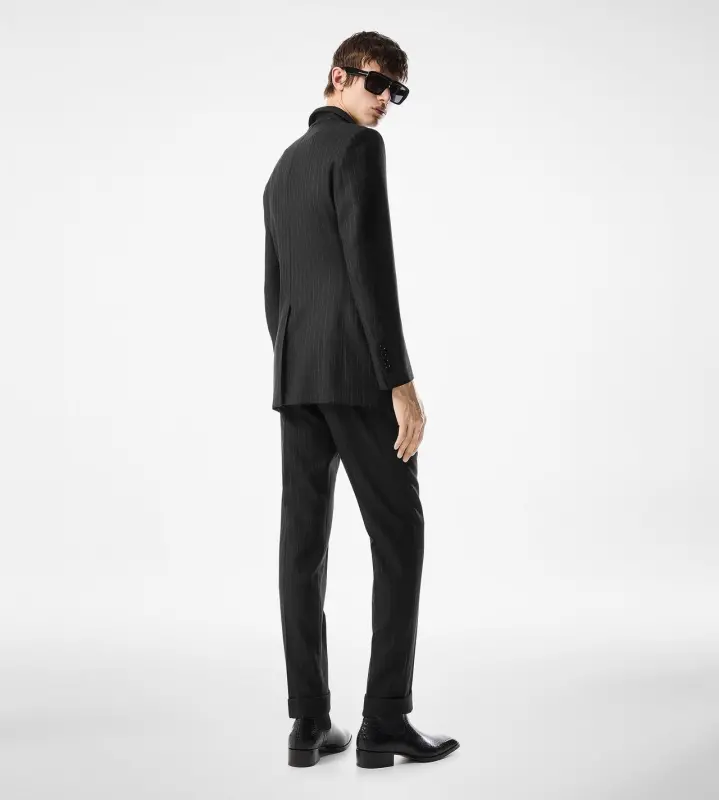 MILLED STRIPE ATTICUS SUIT BLACK online